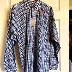 Ariat Mens Medium Pro Series Plaid‎ Mens Long Sleeve Button Up Shirt w tags new